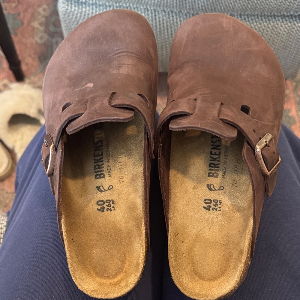 Birkenstock Men's Dark Brown Slip-Ons